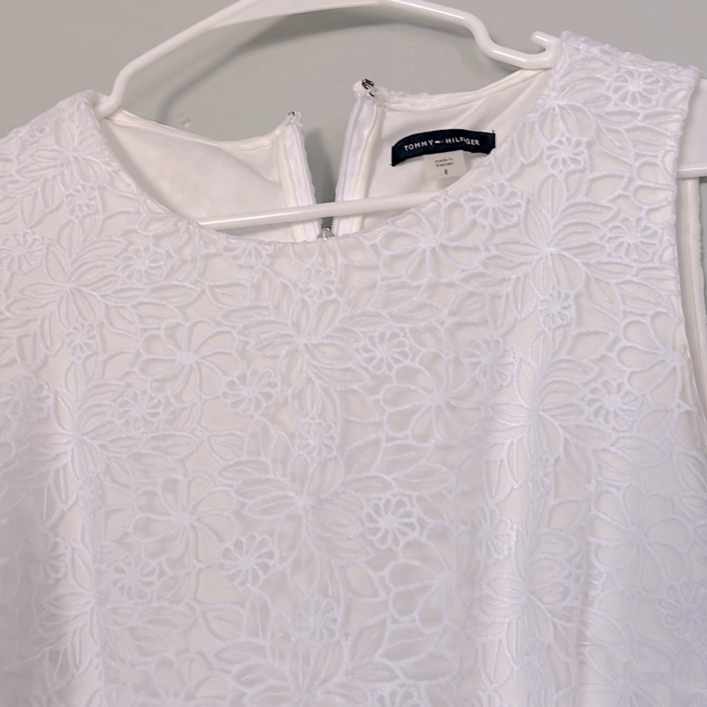 White Tommy Hilfiger dress with floral prints - Picture 2 of 5